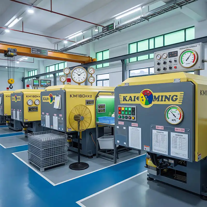 Injection molding production floor