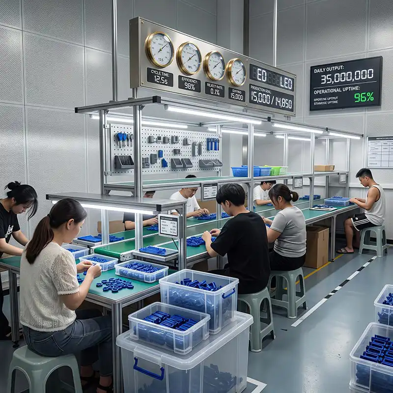 Assembly line for watch components